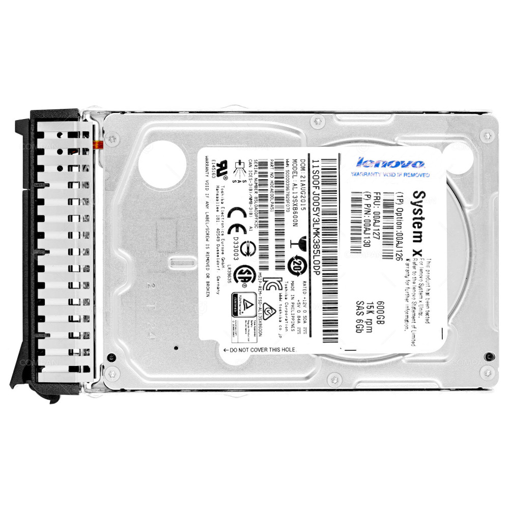 00AJ127 LENOVO HDD 600GB 15K SAS 6G 2.5" SFF